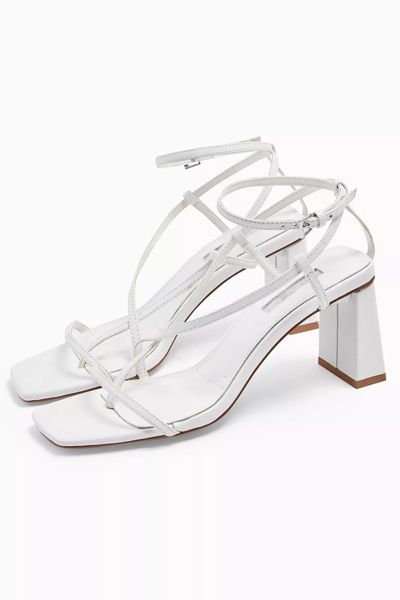 Nico White Set Back Heels from Topshop