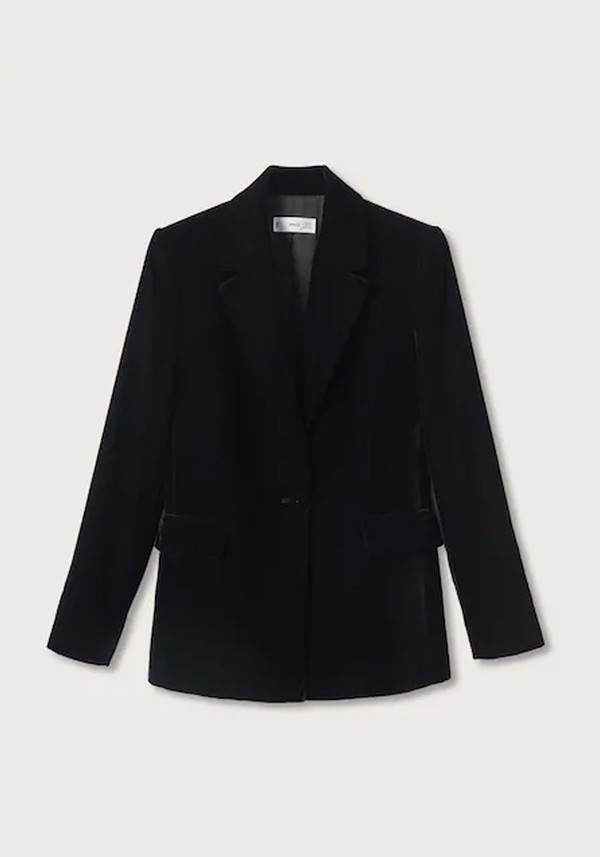 Velvet Structured Blazer from Mango