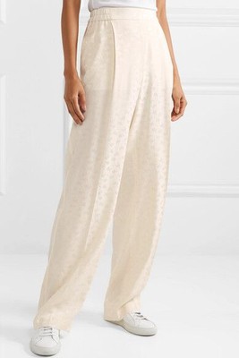 Floral Jaquard Wide-Leg Pants from Stella McCartney