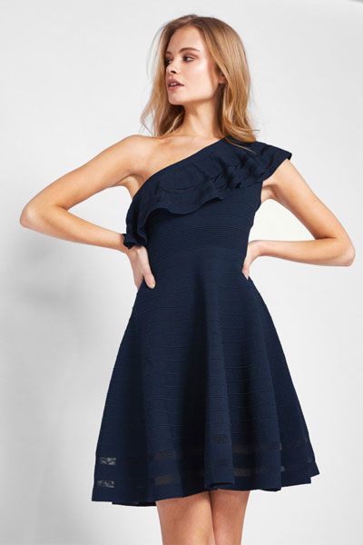 Streena One Shoulder Knitted Dress