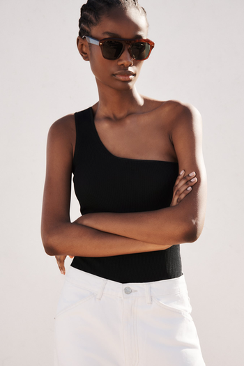 Asymmetric Knit Bodysuit from Zara