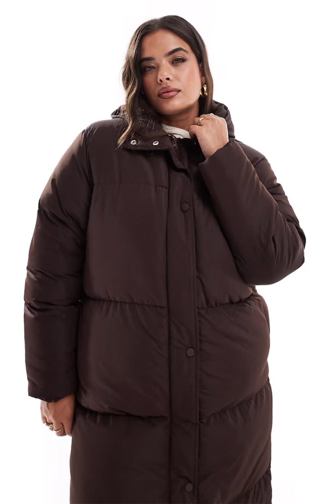 Plus Maxi Puffer Coat With Hood from Threadbare