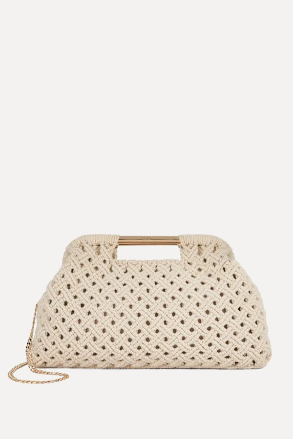 Elsabeth Raffia Frame Clutch Bag from Dune London