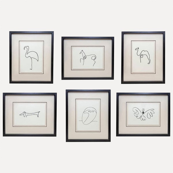 Set Of 6 Line Drawings from Picasso