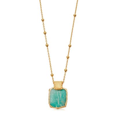 Amazonite Gold Lena Charm Necklace from Missoma