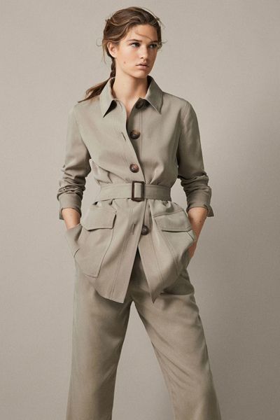 Belted Lyocell Safari Jacket