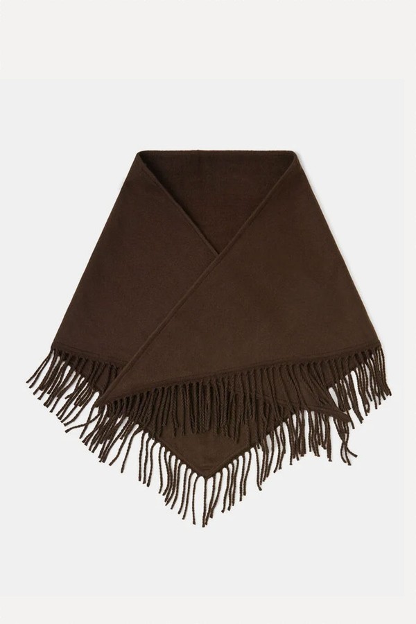 Large Tassel Knit Triangle Scarf from Accessorize