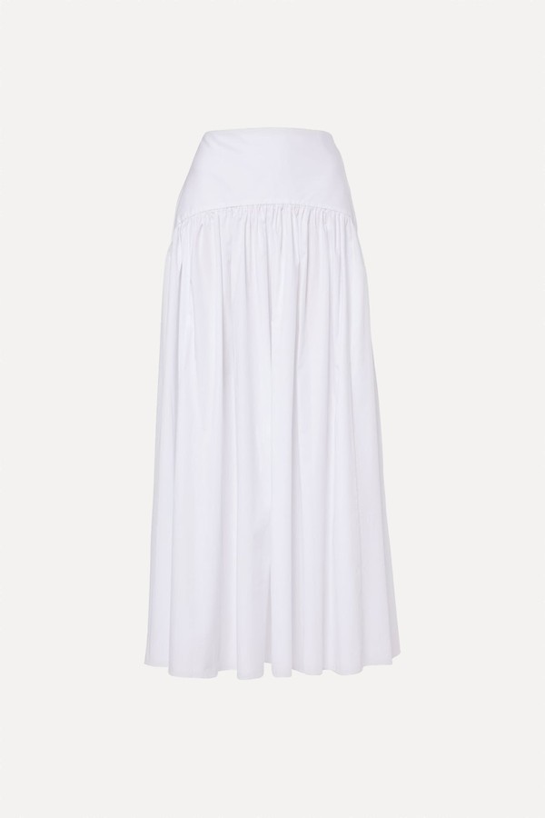 Staud Procida High-Rise Cotton Maxi Skirt from Staud