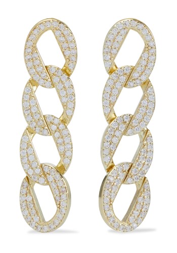 Gold-Tone Crystal Earrings