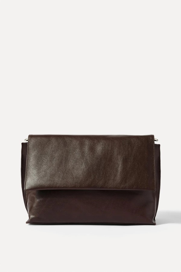 Daisy Burgundy Leather Bag from Mint Velvet