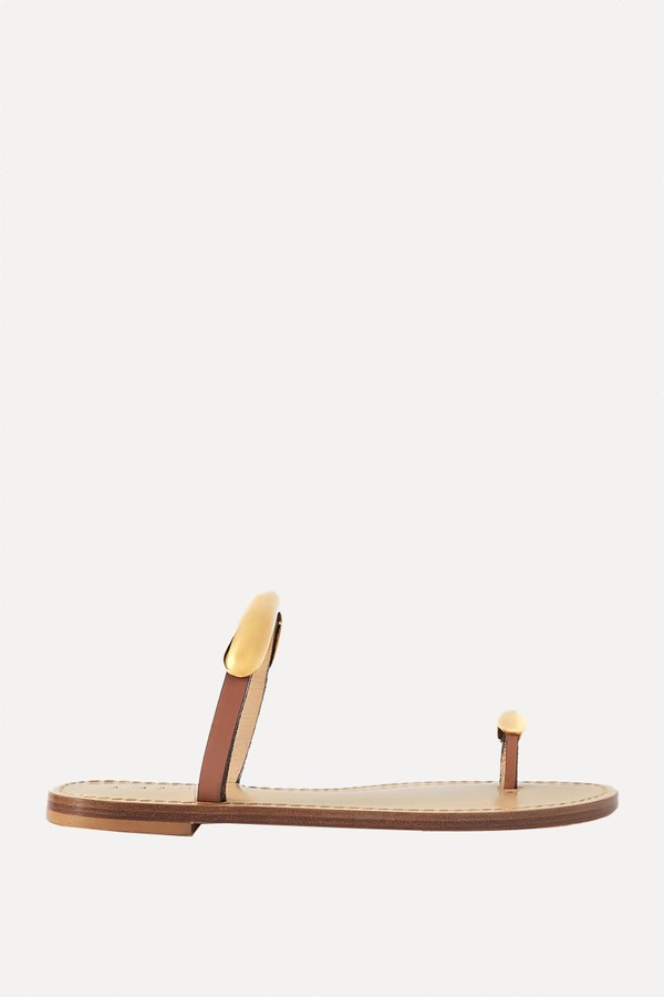 Samburu Embellished Leather Sandals from AMANU