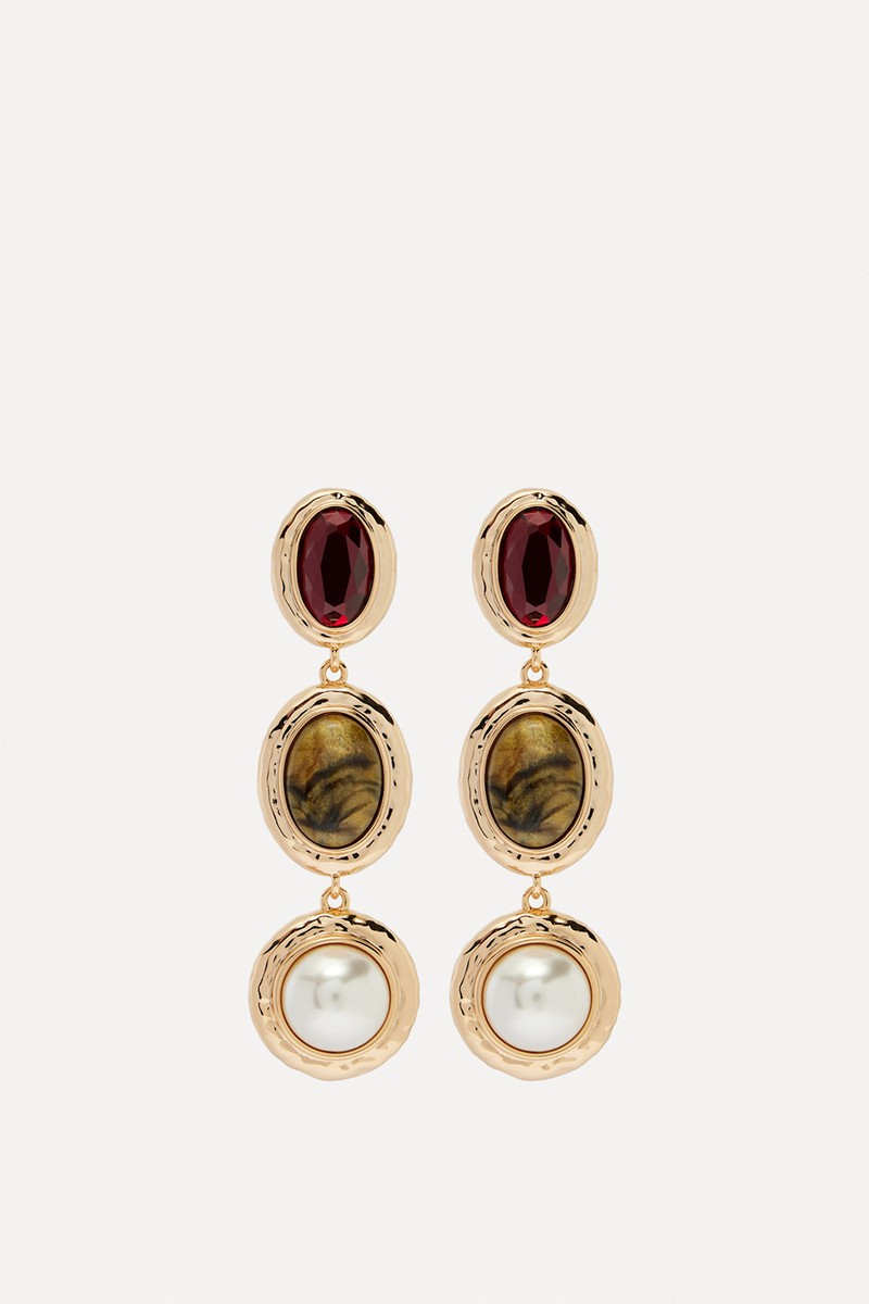 Embellished Drop Earrings from Self Portrait