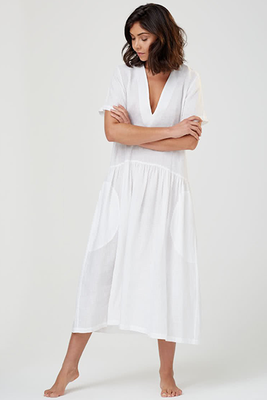 Trina White Linen Dress from Hesper Fox
