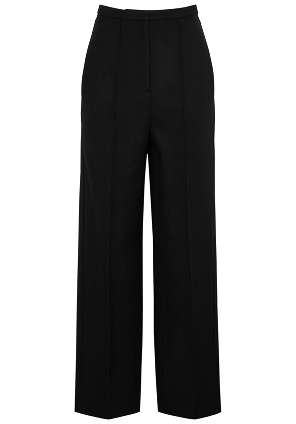 Business Black Wool-Twill Trousers from Totême