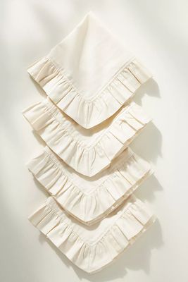 Armenta Ruffle Cotton Napkins, Set of 4 from Anthropologie