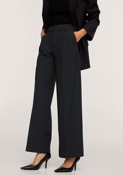 Pleat Flare Trousers