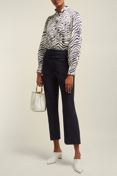 Bus Stop Okavango-Print Satin Blouse from Bella Freud