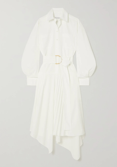 Asymmetric Belted Poplin Shirt Dress from JW Anderson