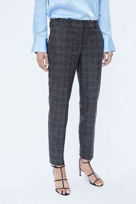 Checked Chino Trousers from Zara
