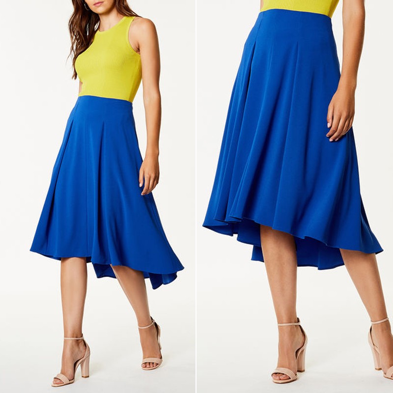 Soft Pleat High Low Skirt from Karen Millen