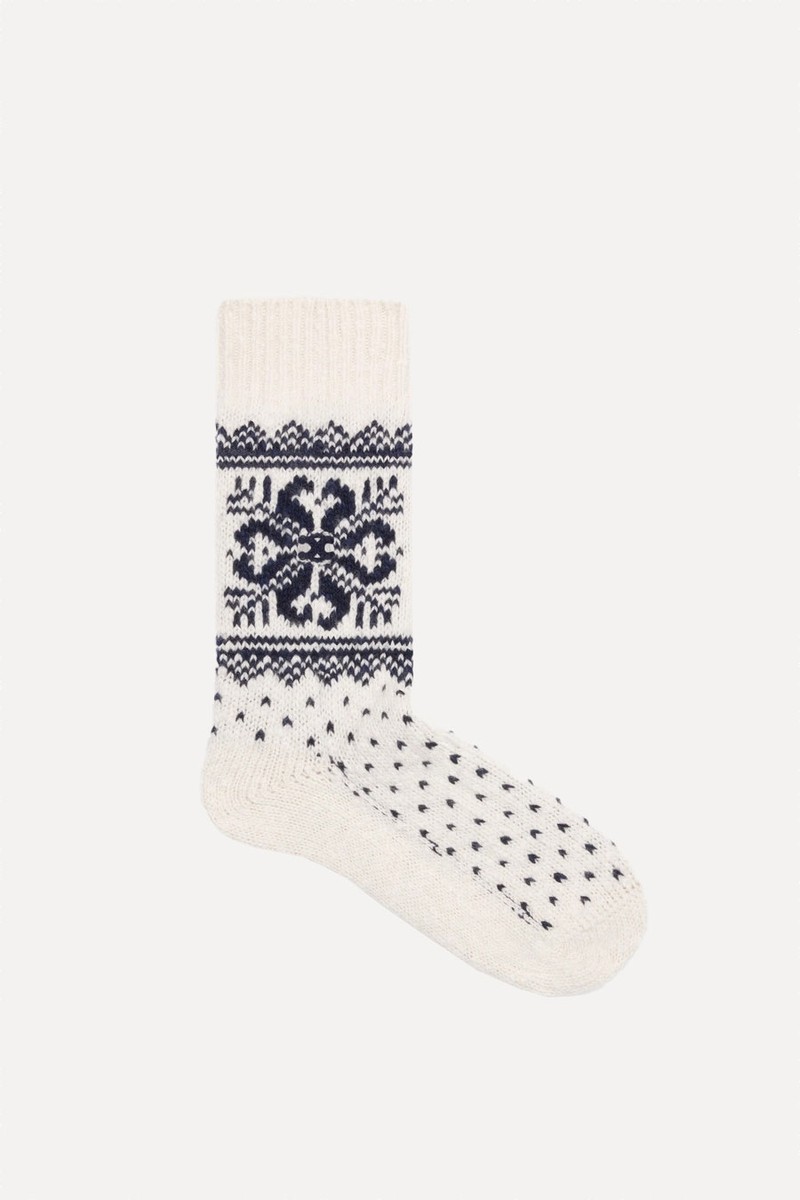 Socks In Fair Isle Wool from Celine