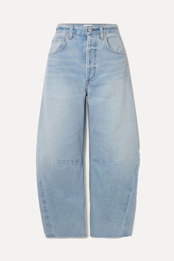 Horseshoe Frayed High-Rise Wide-Leg Jeans from Citizens Of Humanity