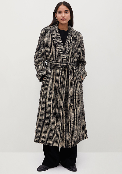 Textured Wrap Coat from Mango