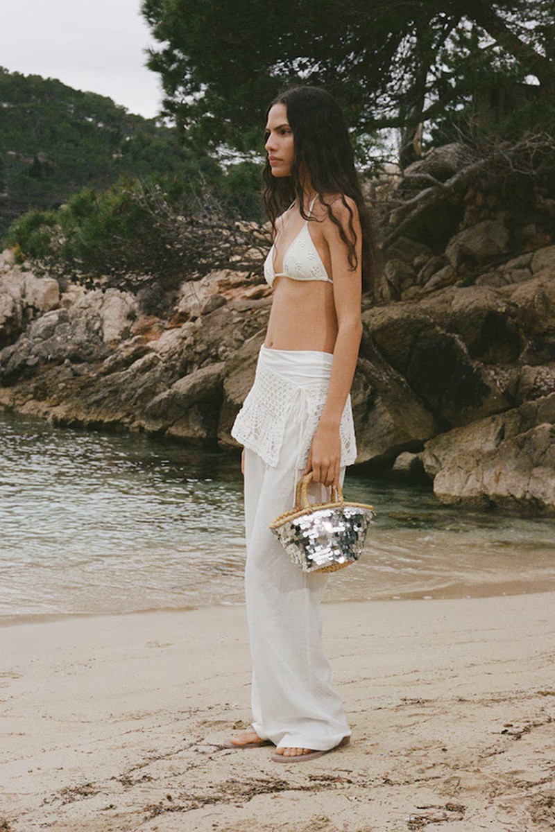 Sequined Mini-Basket from Mango