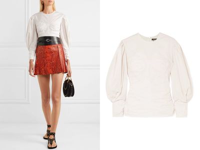 Maya Ruched- Cotton-Poplin Top from Isabel Marant