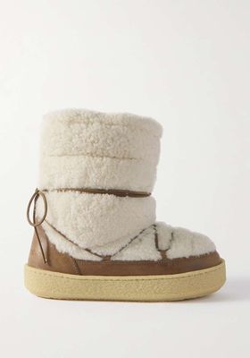 Zimlee Shearling and Leather Ankle Boots from Isabel Marant
