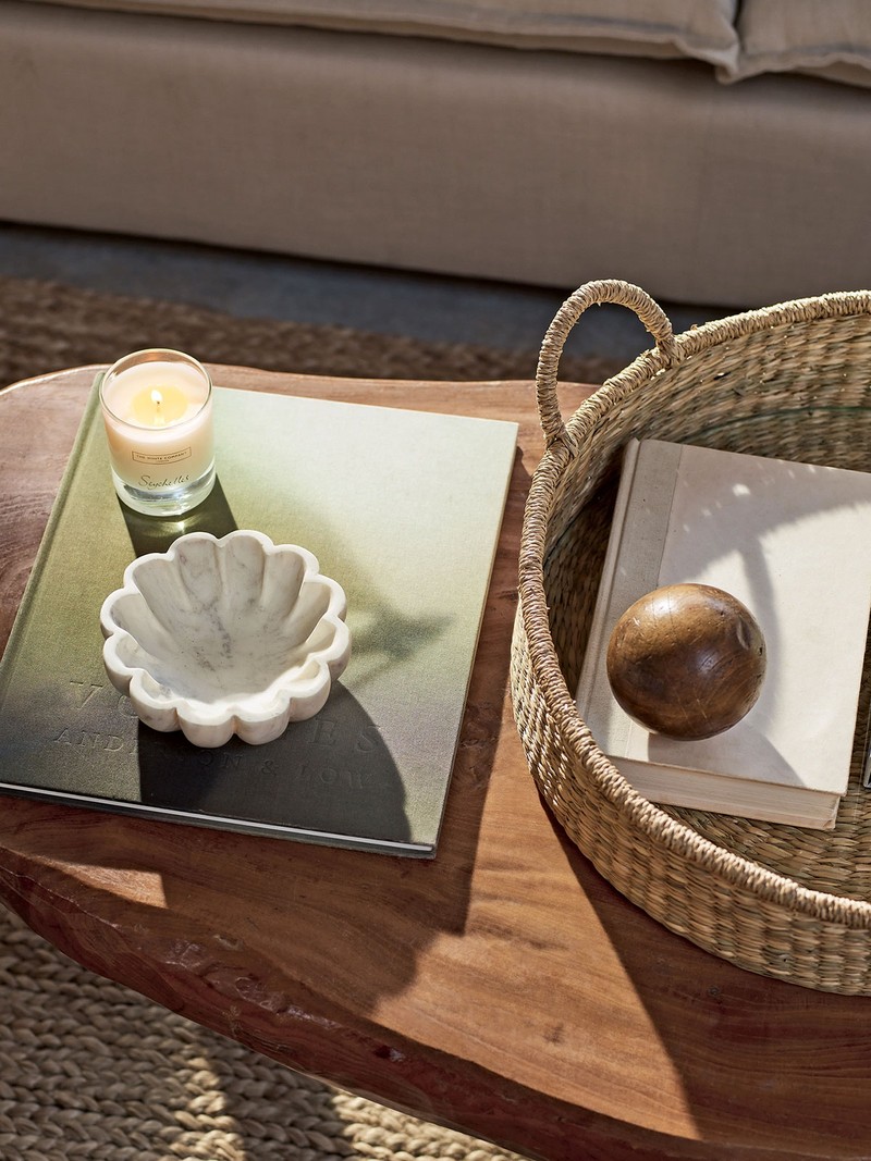 Larton Scalloped Marble Bowl from The White Company