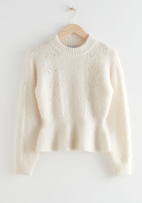 Mock Neck Peplum Knit Sweater from & Other Stories