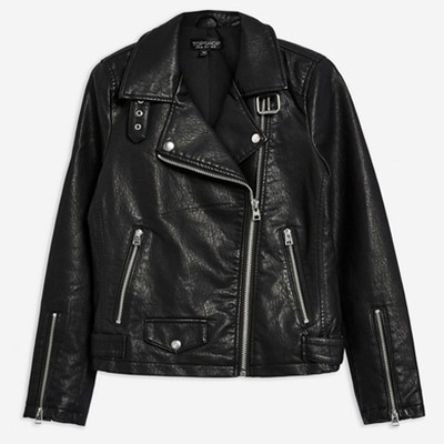 Leather Look Biker Jacket from Topshop