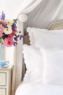 White Scalloped Bed Linen Collection, From £38 | Sophie Conran