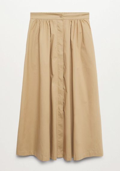Cotton Buttoned Skirt