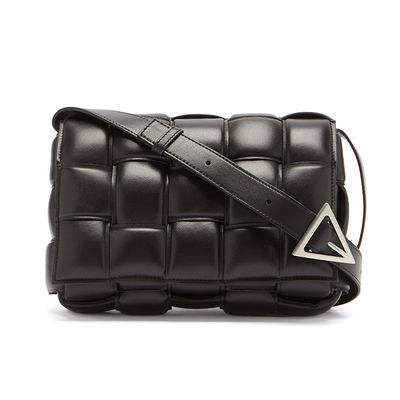 Padded Cassette Intrecciato Leather Cross-Body Bag from Bottega Veneta