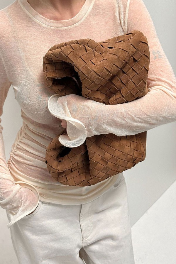Suede Woven Tote from Na-kd