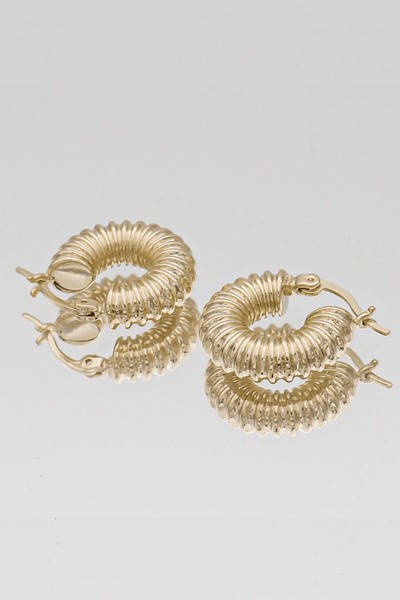 Ridge Hoop Earrings from Zuri