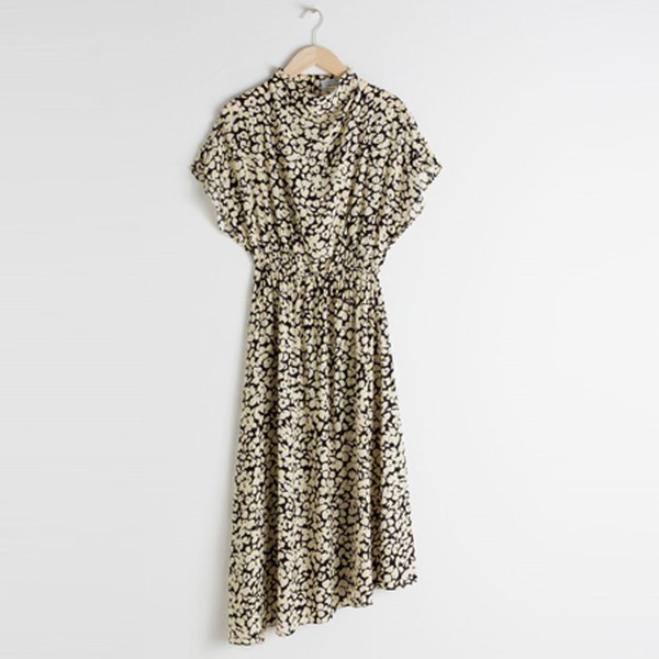 Floral Asymmetric Satin Midi Dress from & Other Stories