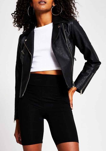 Faux Leather Biker Jacket