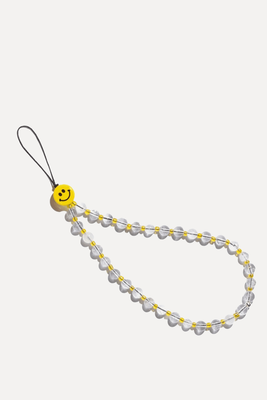 Smiley Beaded Phone Strap from Tinkalink