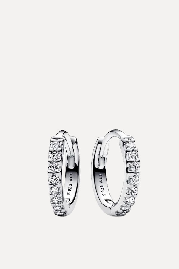 Sparkling Huggie Hoop Earrings