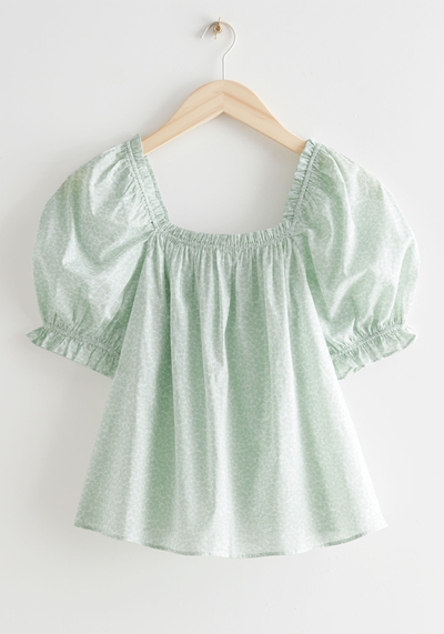 Frilled Puff Sleeve Blouse