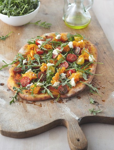 Sweet Potato, Gorgonzola & Rocket Pizza