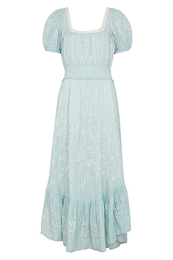 Begonia Printed & Embroidered Cotton Maxi Dress from LoveShackFancy