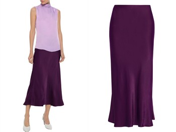 Brooklyn Satin Midi Skirt from Iris & Ink