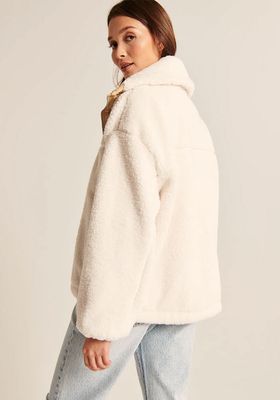 Cinched Cocoon Sherpa Full-Zip