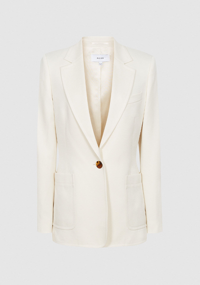 Ember Cream Tailored Single Breasted Blazer