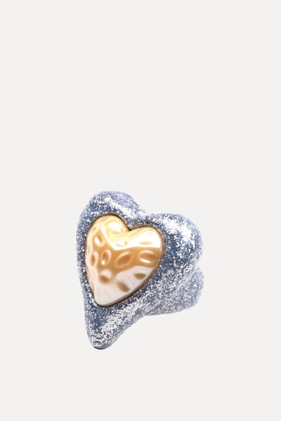 Heart-Shaped Glittered Ring  from Julietta