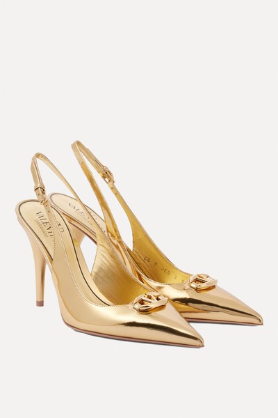 Signature Leather Slingback Pumps from Valentino Garavani